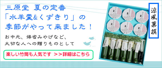 涼風菓撰(水羊羹・くずきり)